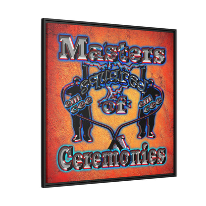 em cee squared - framed canvas art (burnt orange)