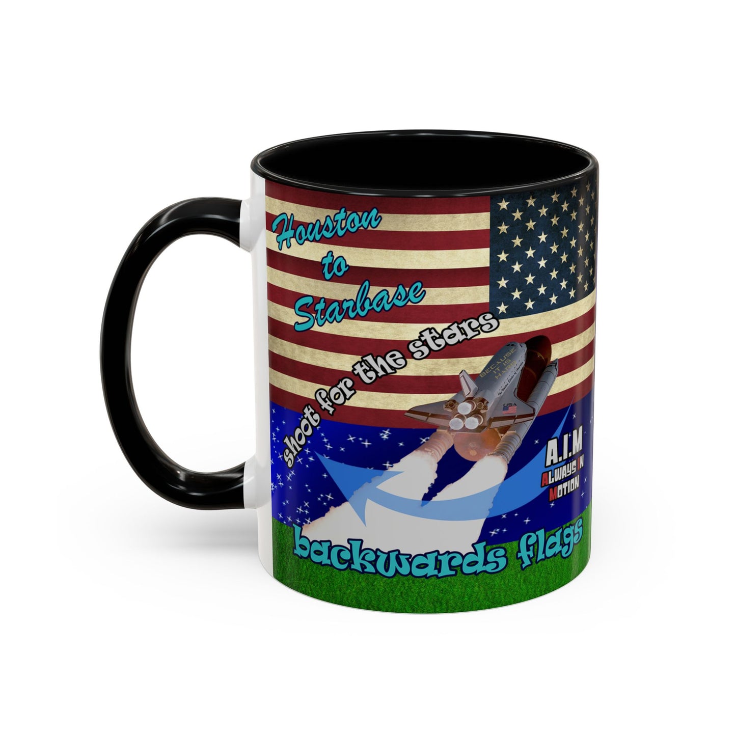 shoot for the stars - Accent Mug ('snoops' background)