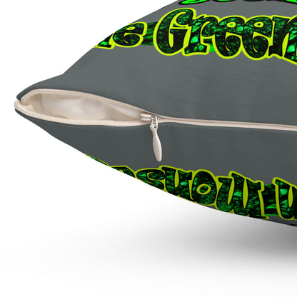 christmas spirits of boston - Spun Polyester Square Pillow - (dark grey)