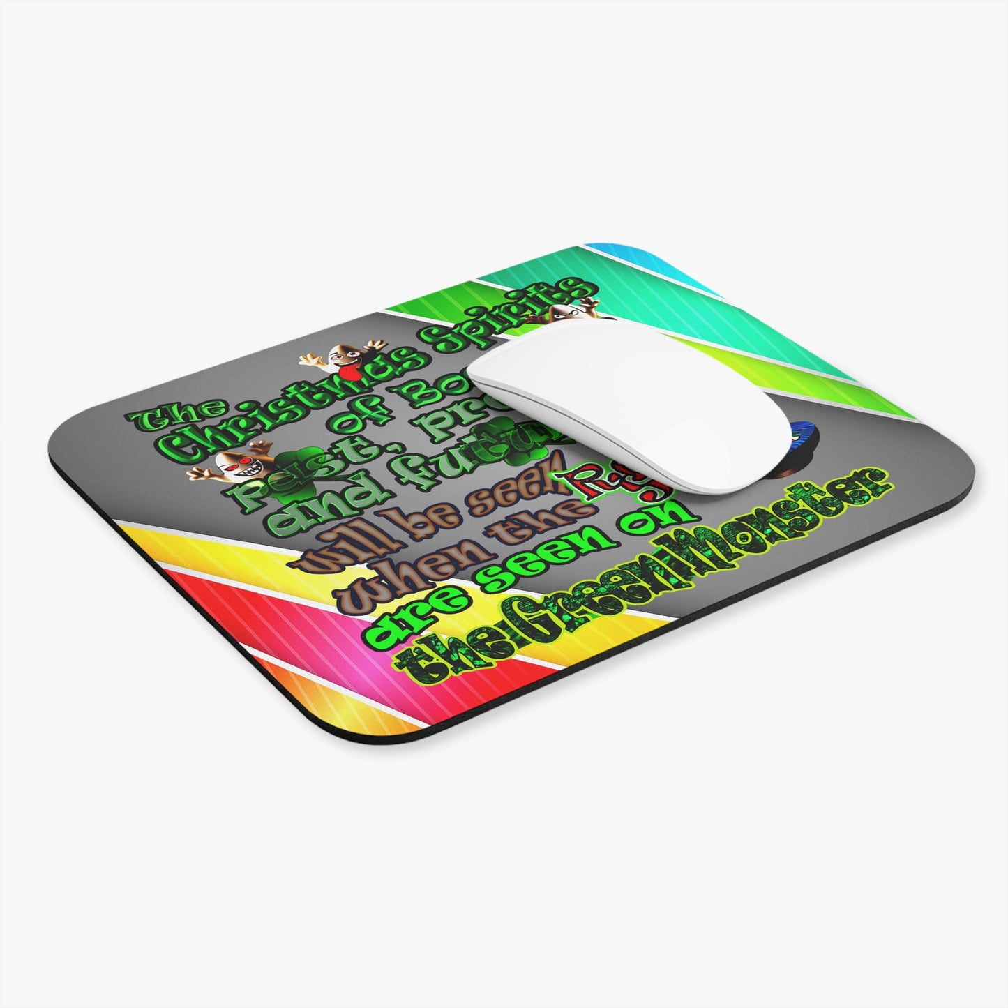 christmas spirits of boston - Mouse Pad (Rectangle) (rainbow split)