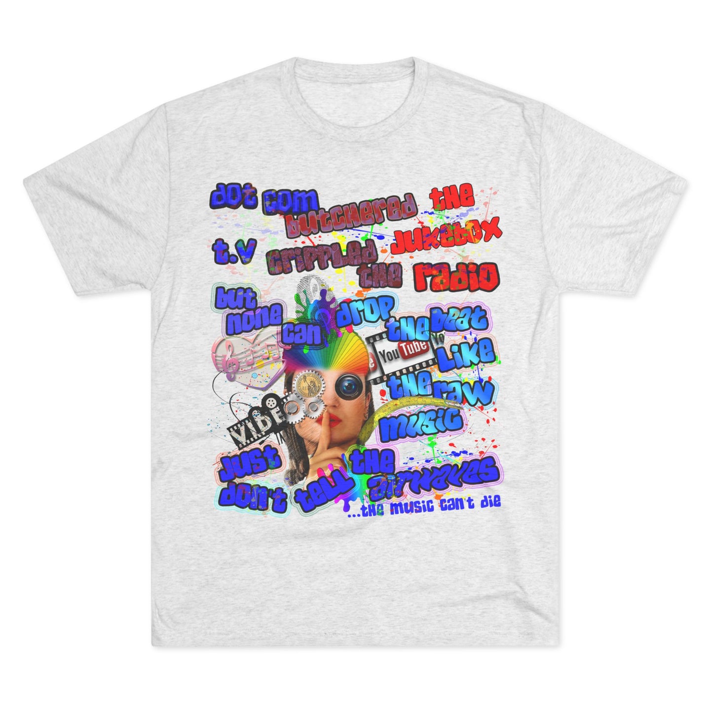 drop the beat - Unisex Tri-Blend Crew Tee