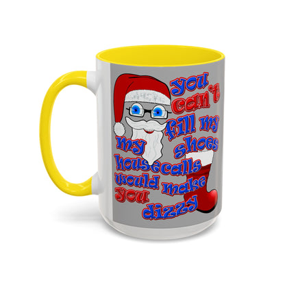 santa's shoes - Accent Mug (light grey)