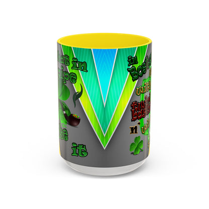 celtics logo - Accent Mug (rainbow split)