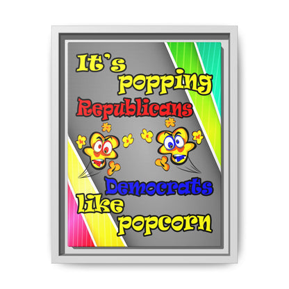 popping like popcorn - framed canvas art (rainbow split)
