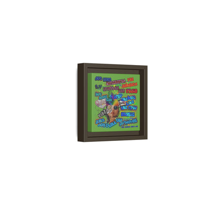 drop the beat - framed canvas art (green)