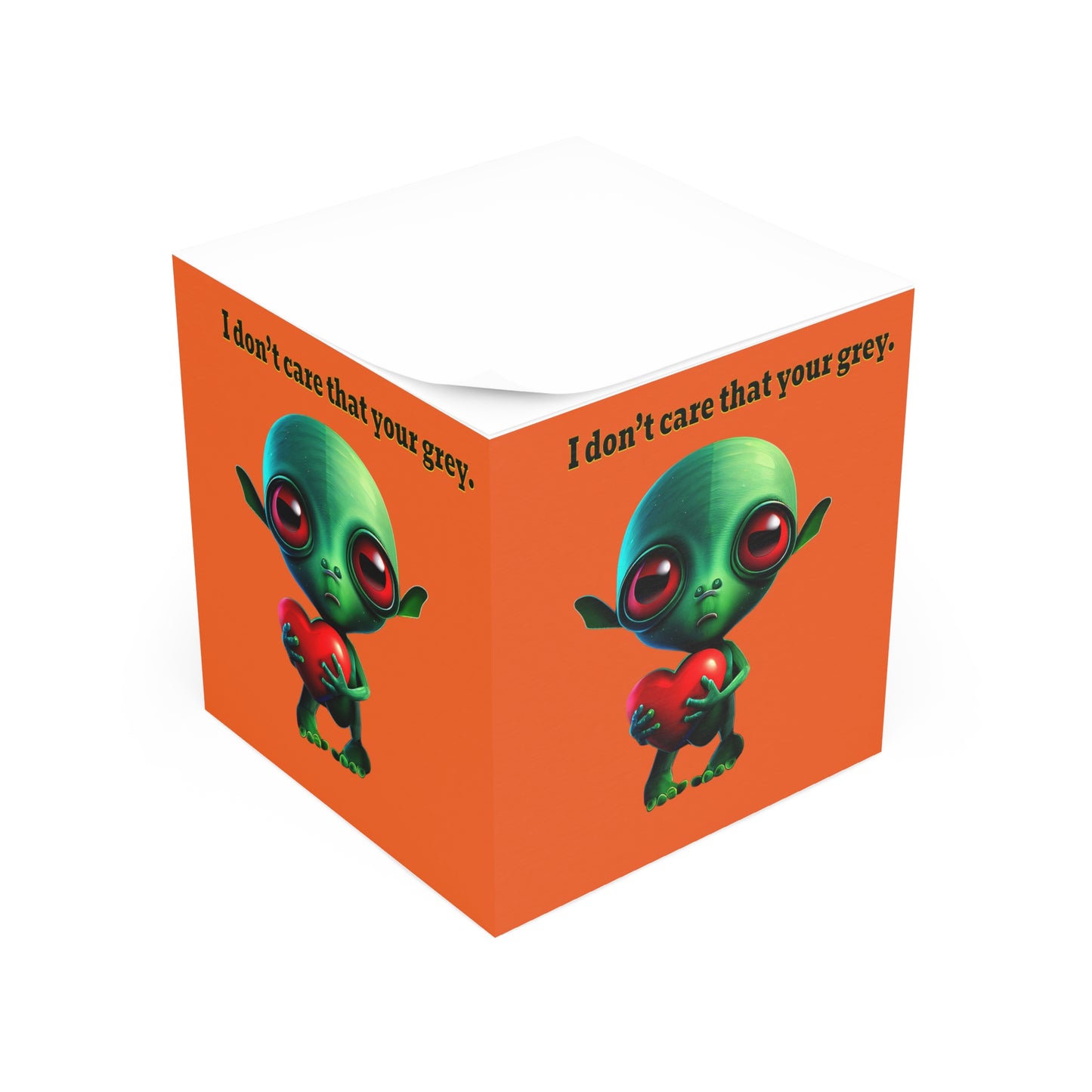 I don't care that your grey - note cube (orange)