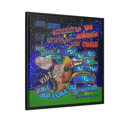 drop the beat - framed canvas art ('snoops' background)