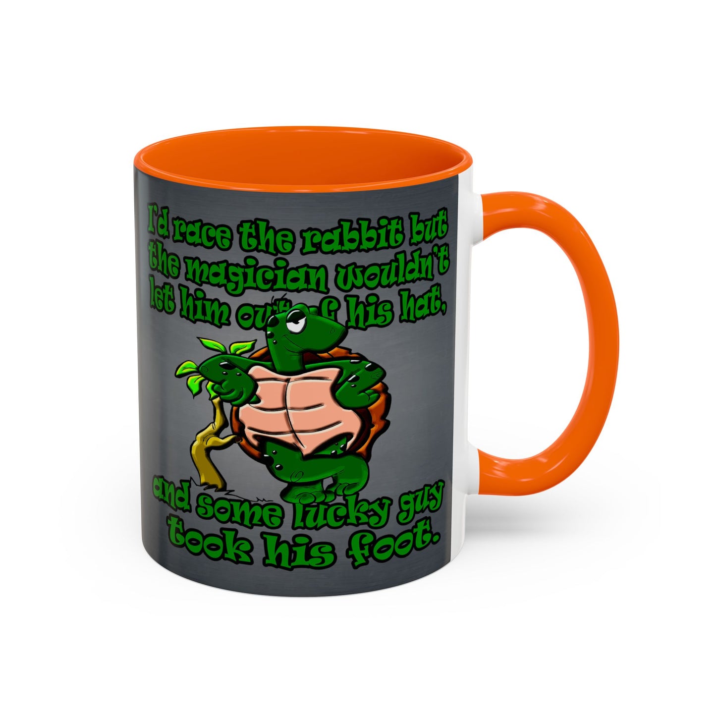 turtle race - Accent Mug (grey-light grey)