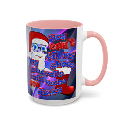 santa's shoes - Accent Mug (grey-pink wave)