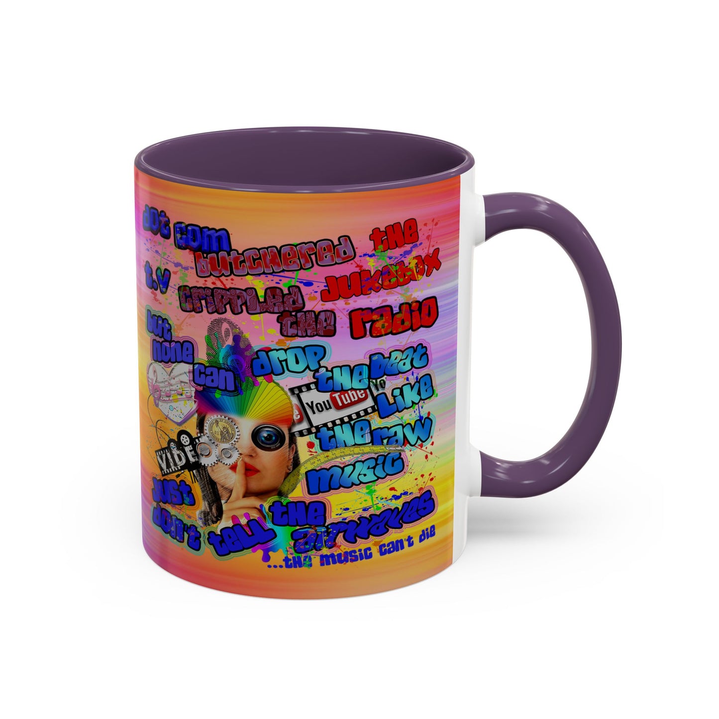 drop the beat - Accent Mug (color blur)