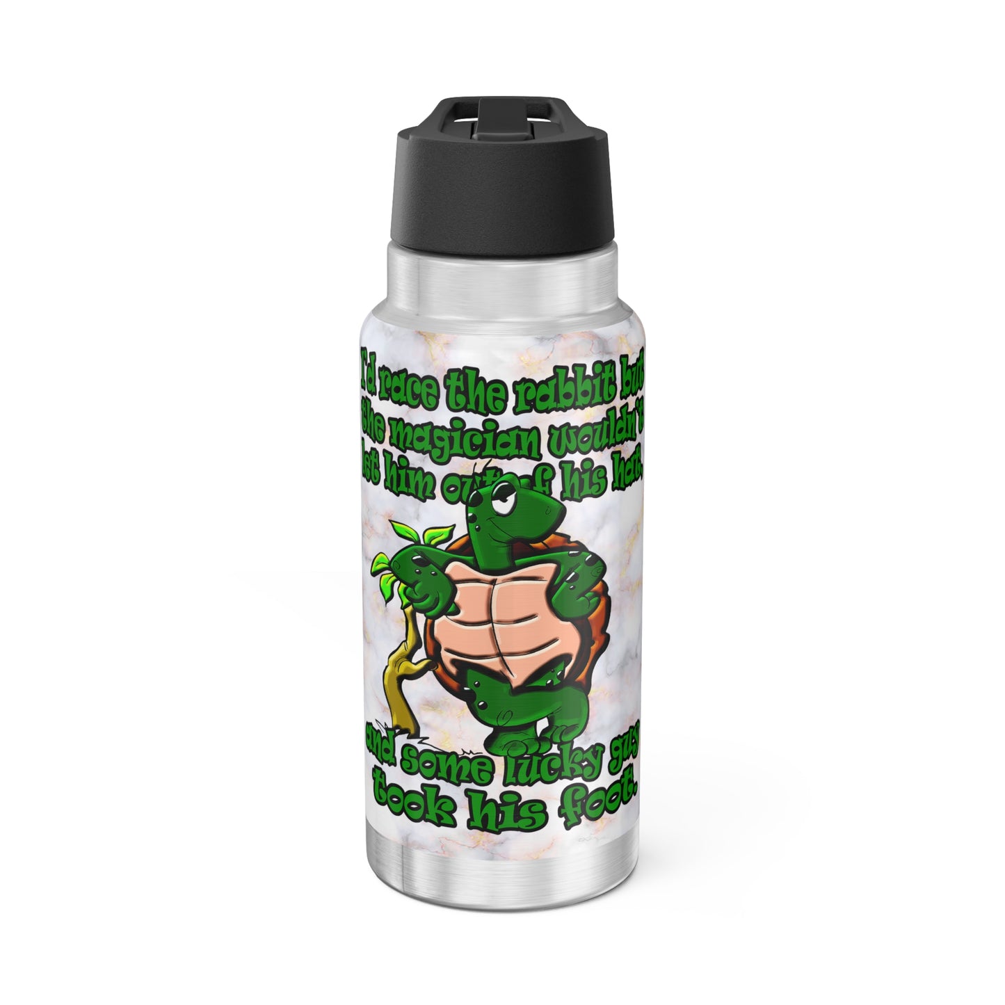 turtle race - Gator Tumbler, 32oz  (white marble)