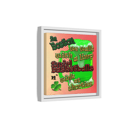 celtics logo - framed canvas art (yellow-orange wave)