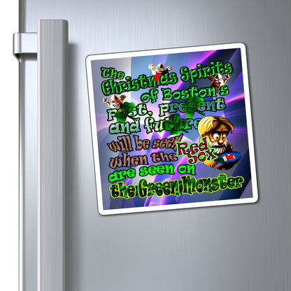 christmas spirits of boston - Magnets - (grey-pink wave)