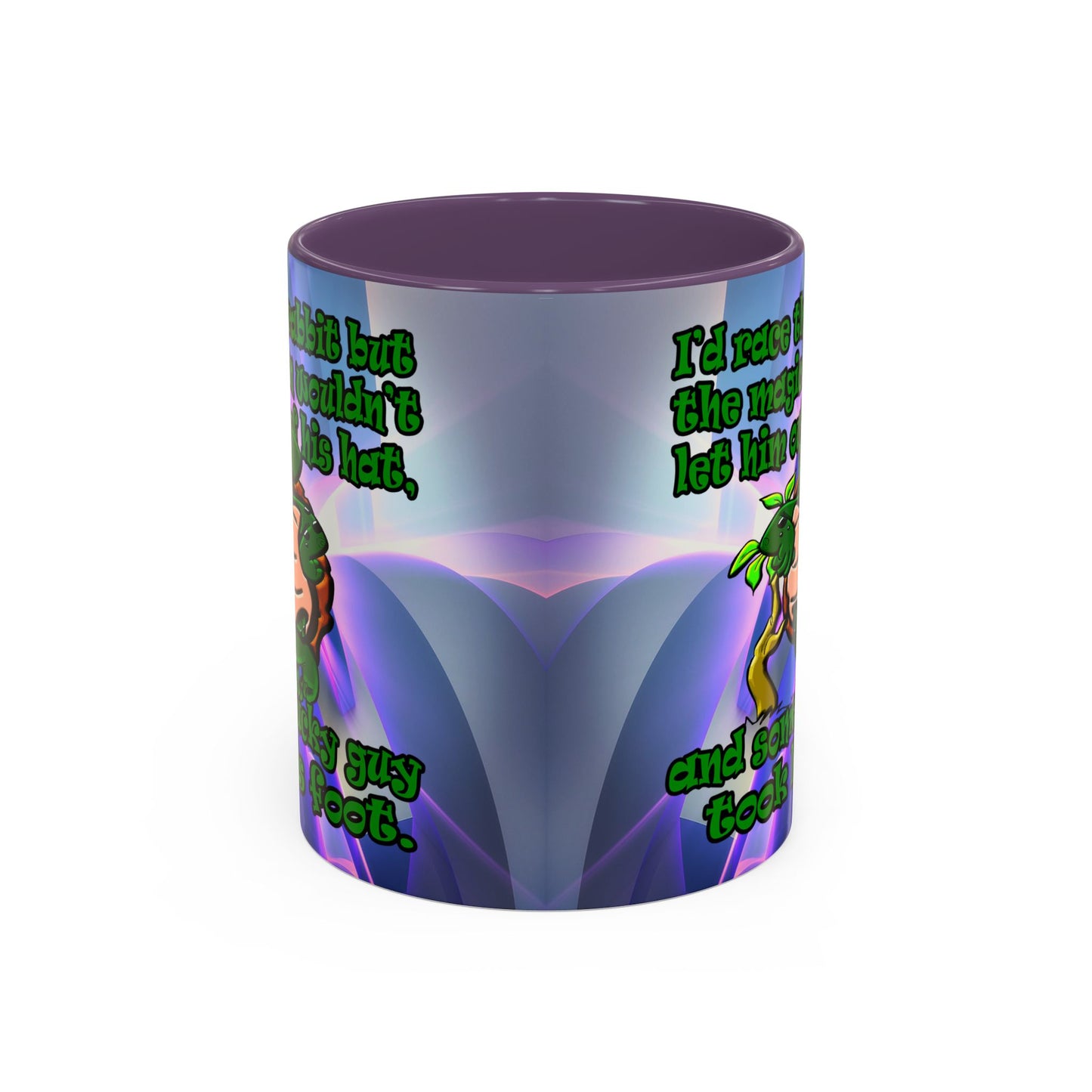 turtle race - Accent Mug (grey-pink wave)