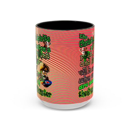 christmas spirits of boston - Accent Mug (yellow-orange wave)
