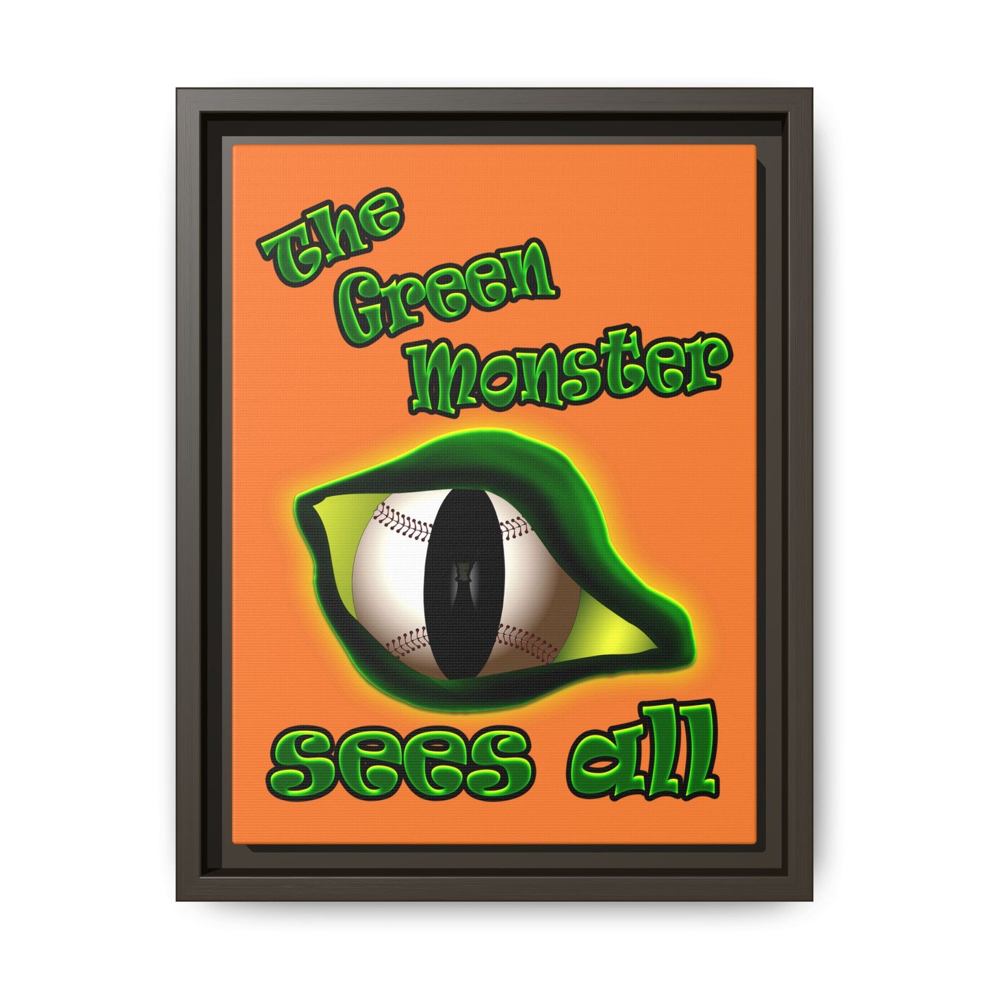 green monster - framed canvas art (crusta)