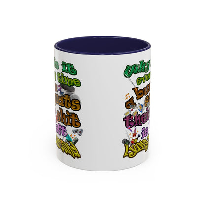 the bum's shit - Accent Mug (white)