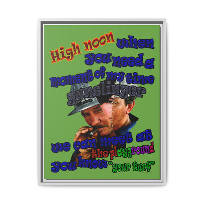 high noon - framed canvas art (green)