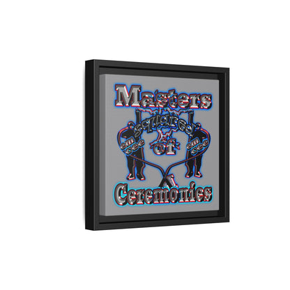 em cee squared - framed canvas art (grey)