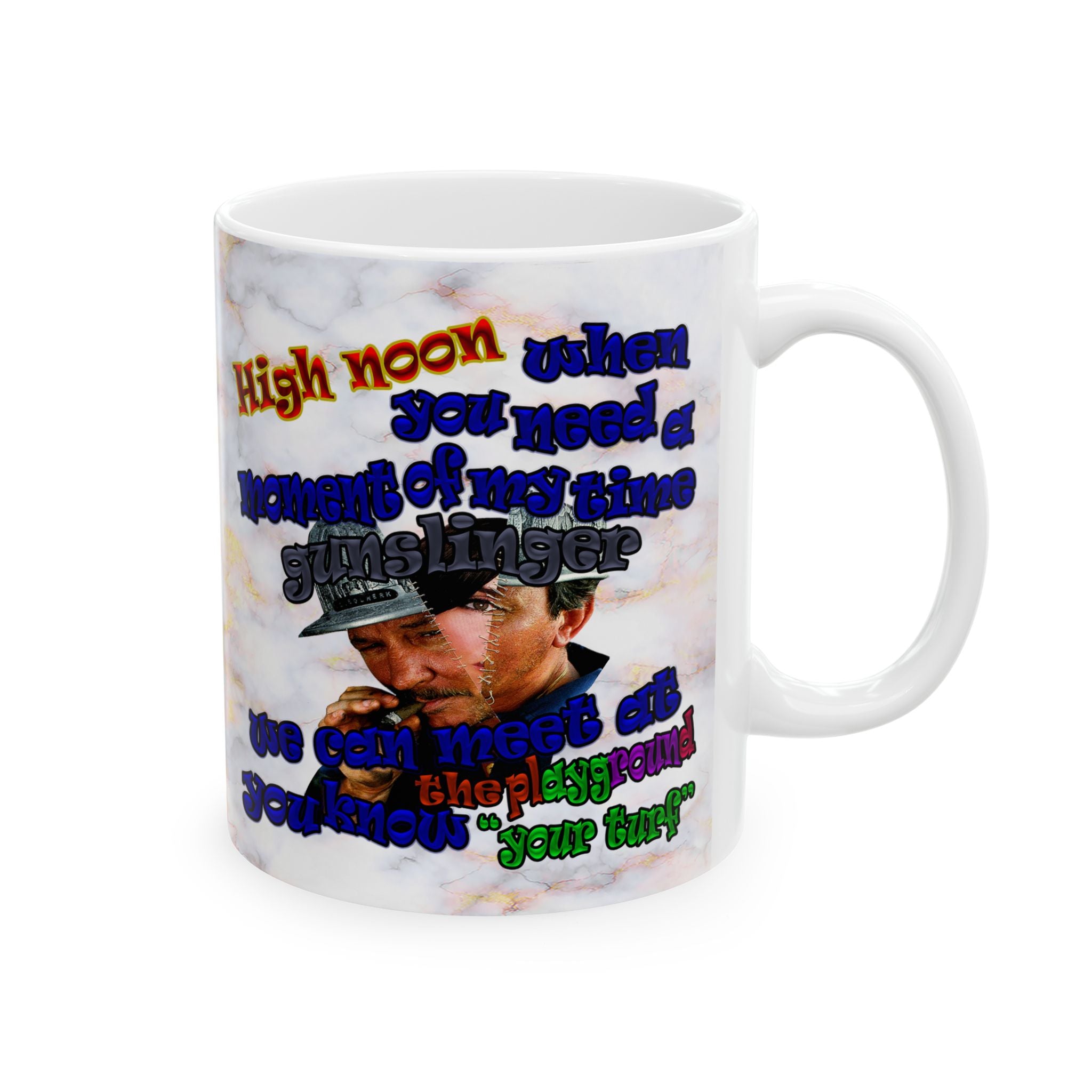 high noon - White Mug (white marble)
