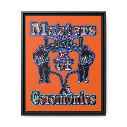 em cee squared - framed canvas art (orange)