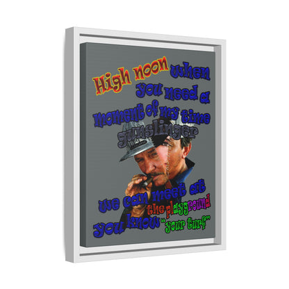 high noon - framed canvas art (dark grey)