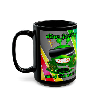 disc jockey - Black Mug (rainbow split)