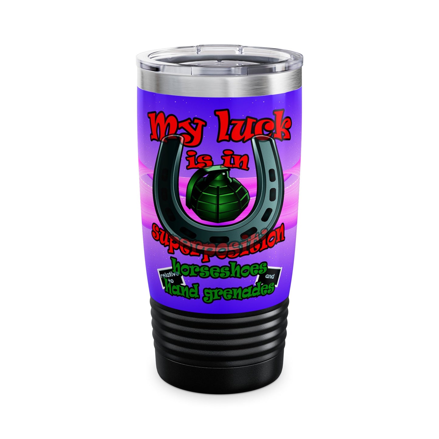 my luck - Ringneck Tumbler, 20oz (purple-pink wave)