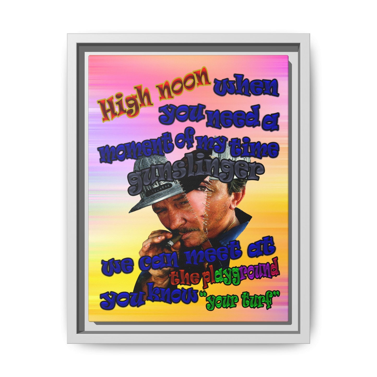 high noon - framed canvas art (color blur)