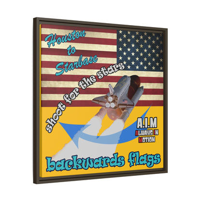 shoot for the stars - framed canvas art (yellow)
