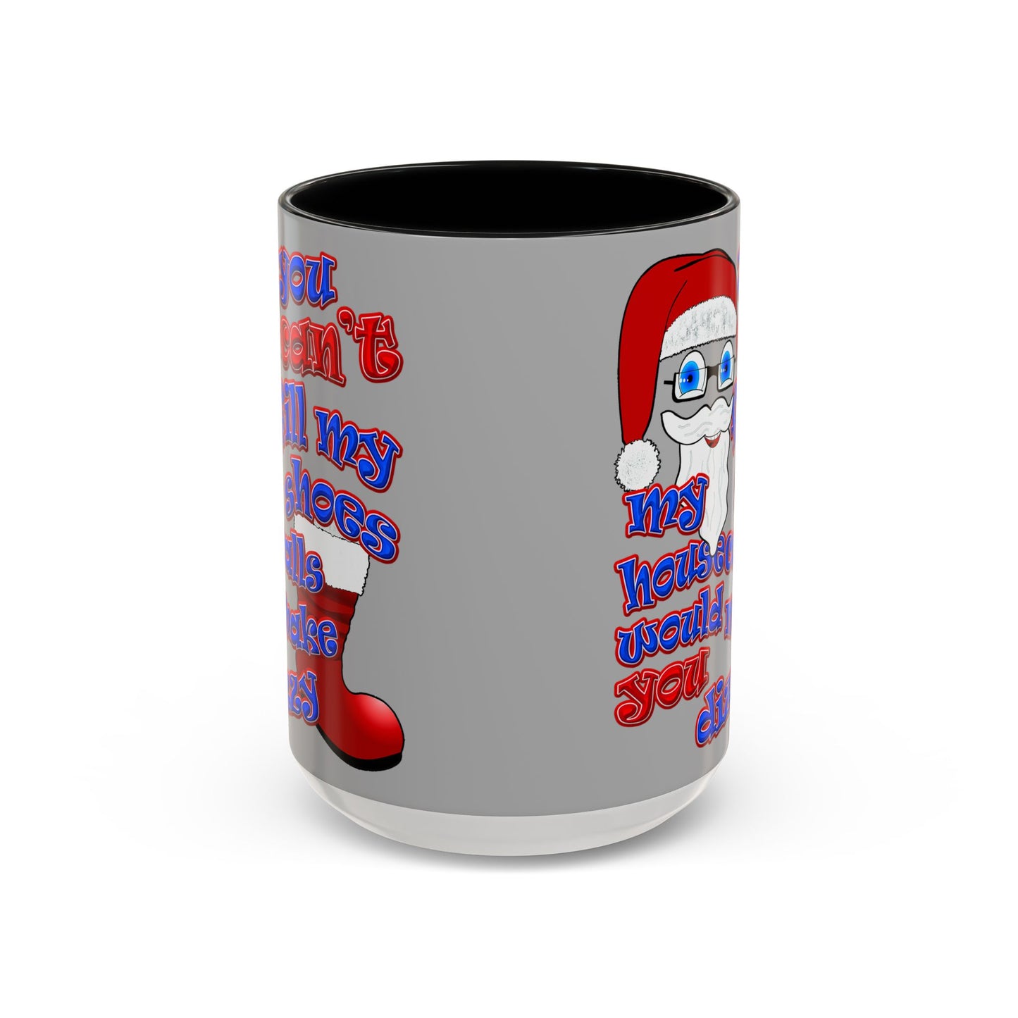 santa's shoes - Accent Mug (light grey)