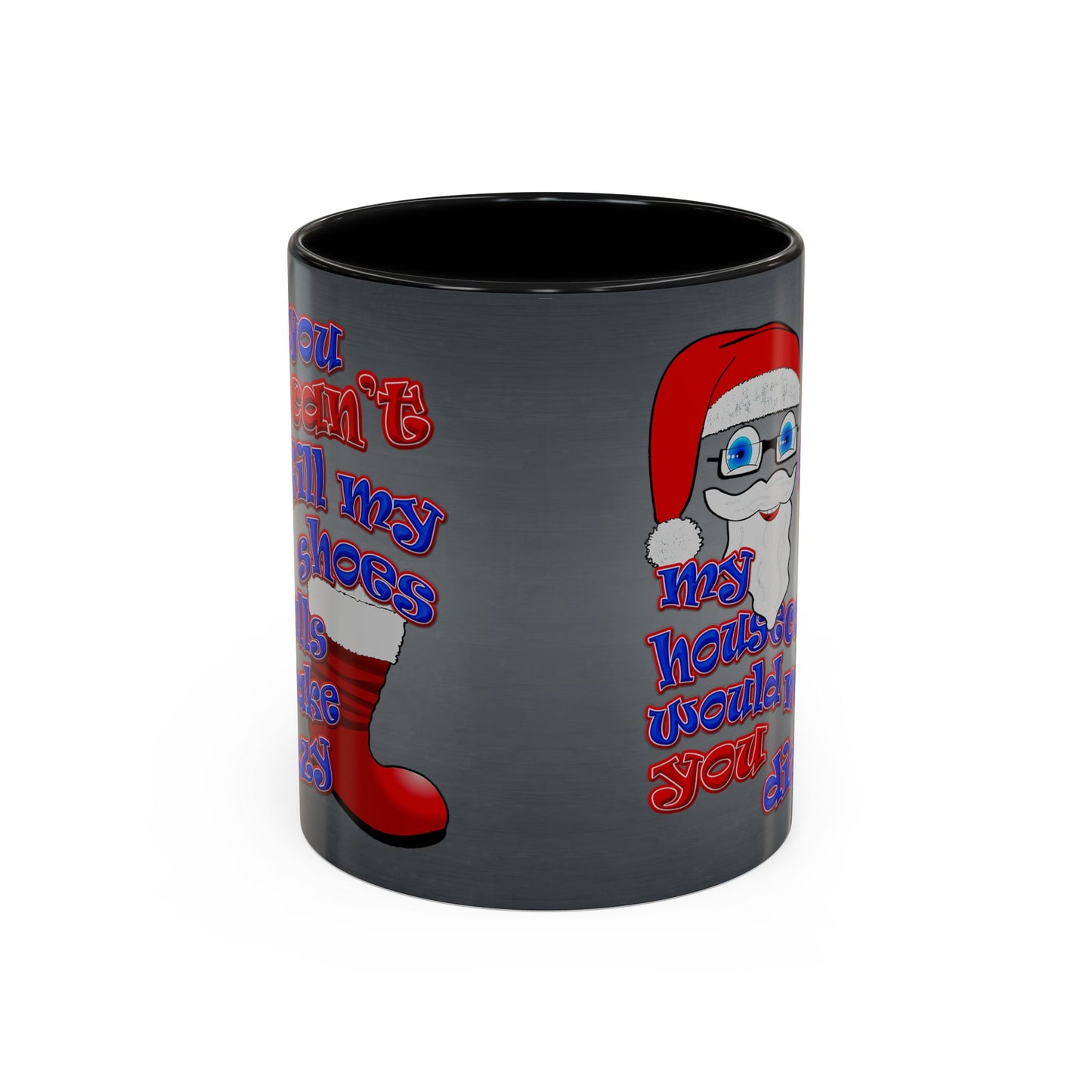 santa's shoes - Accent Mug (grey-light grey)