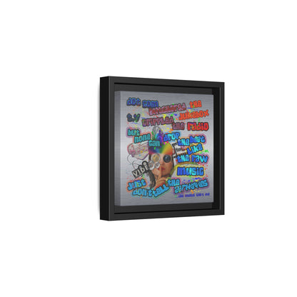 drop the beat - framed canvas art (brushed nickel)
