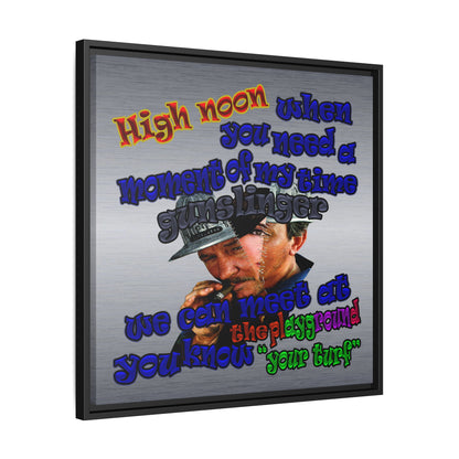high noon - framed canvas art (brushed nickel)