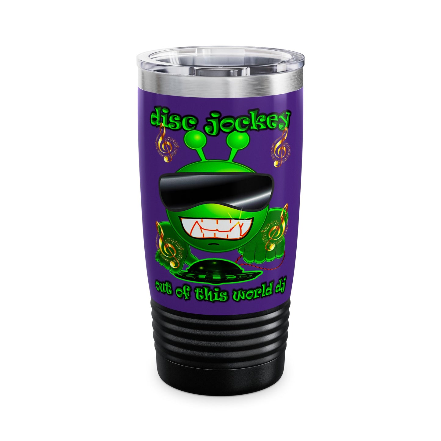 disc jockey - Ringneck Tumbler, 20oz (purple)