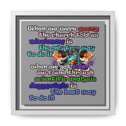 doggystyle - framed canvas art (grey)