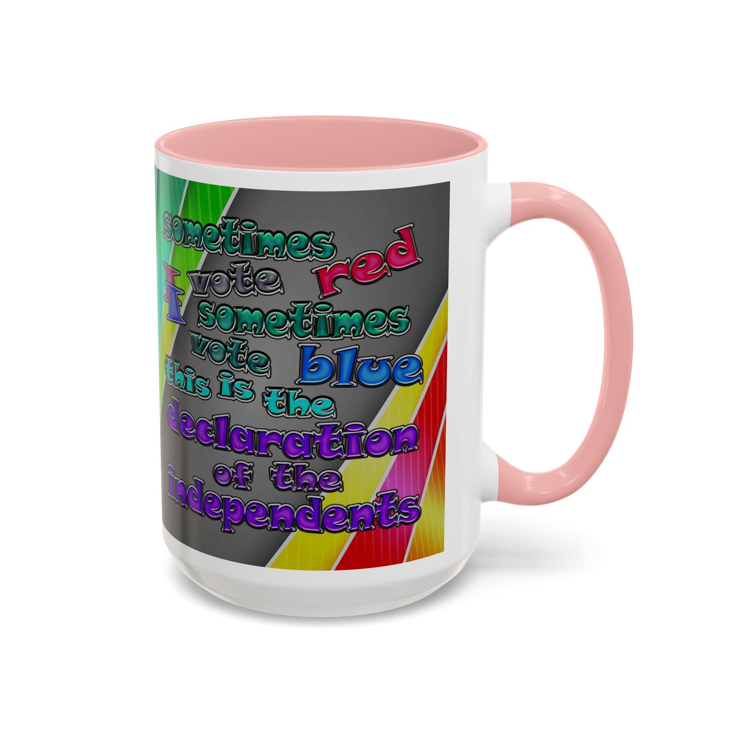 declaration of the independents - Accent Mug (rainbow split)