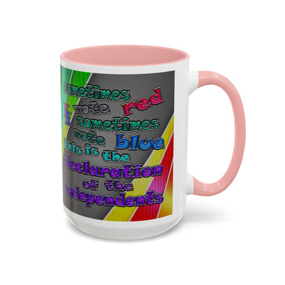 declaration of the independents - Accent Mug (rainbow split)