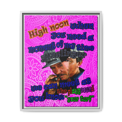 high noon - framed canvas art (pink swirl)