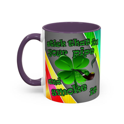 celtics logo - Accent Mug (rainbow split)