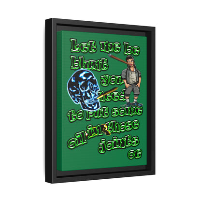 og - framed canvas art (dark green)