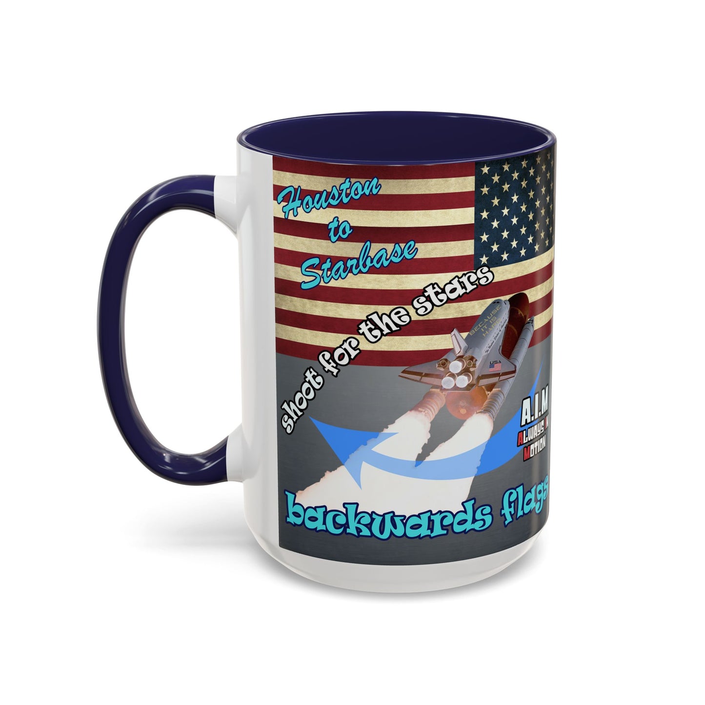 shoot for the stars - Accent Mug (grey-light grey)