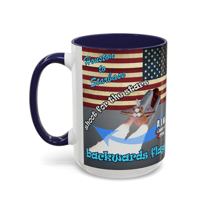shoot for the stars - Accent Mug (grey-light grey)