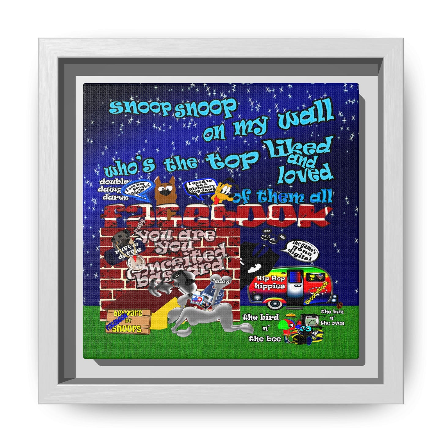 snoops - framed canvas art