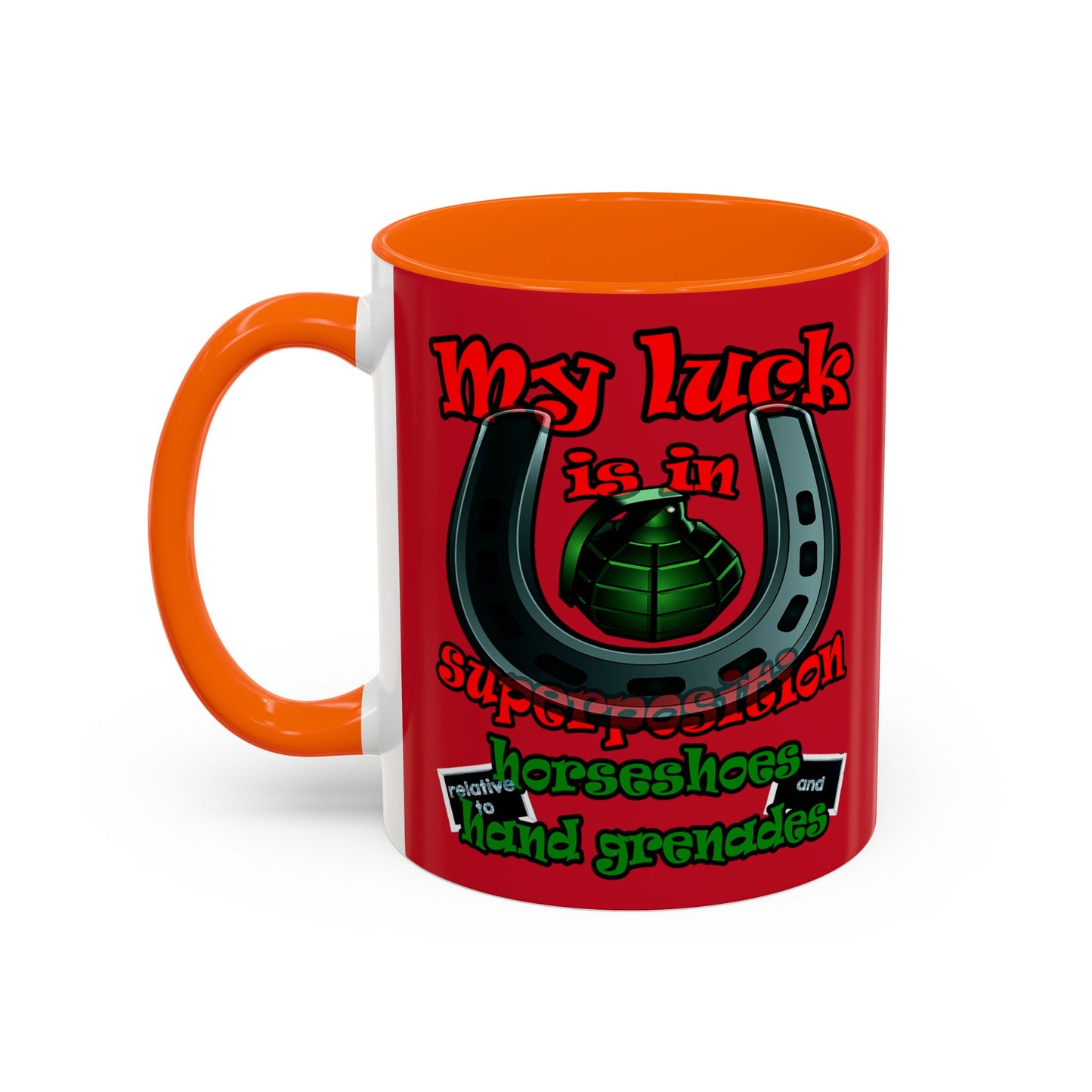 my luck - Accent Mug (dark red)