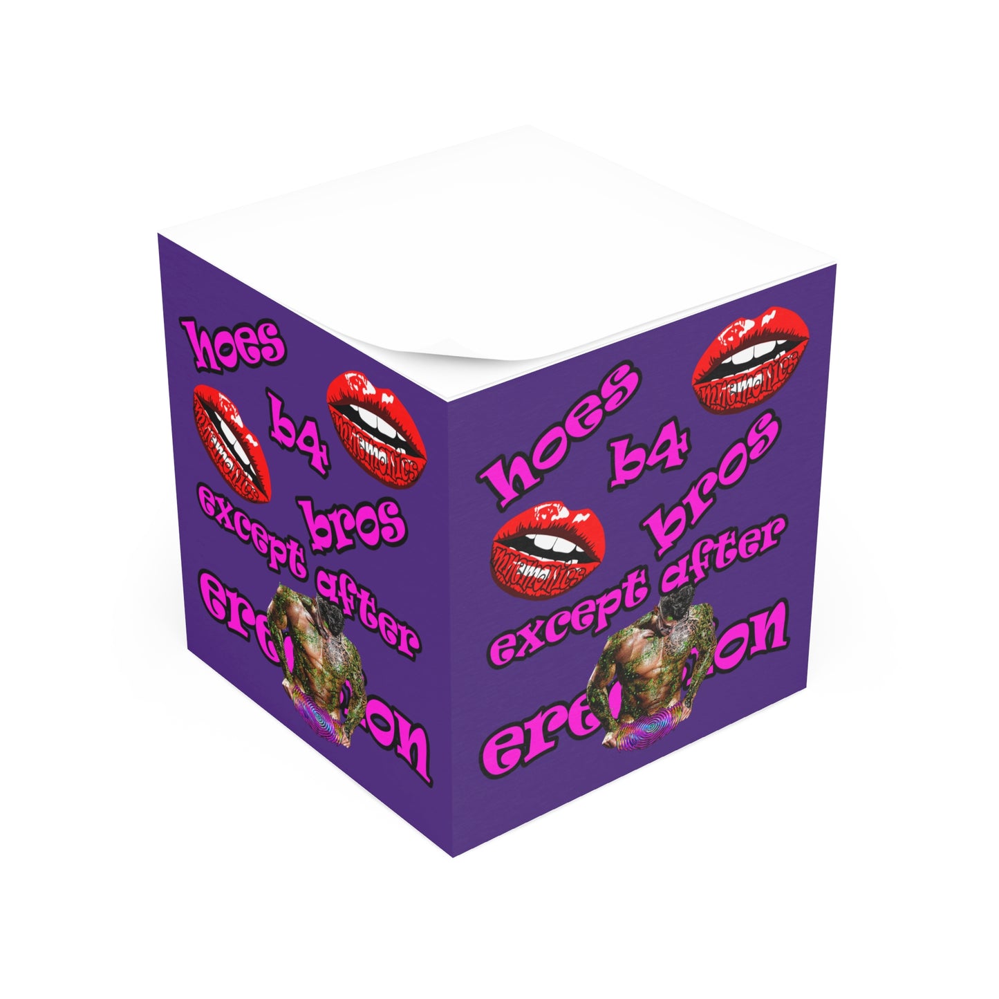 hoes b4 bros - note cube (purple)