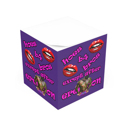 hoes b4 bros - note cube (purple)