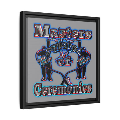em cee squared - framed canvas art (grey)