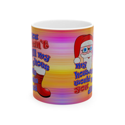 santa's shoes - White Mug (color blur)