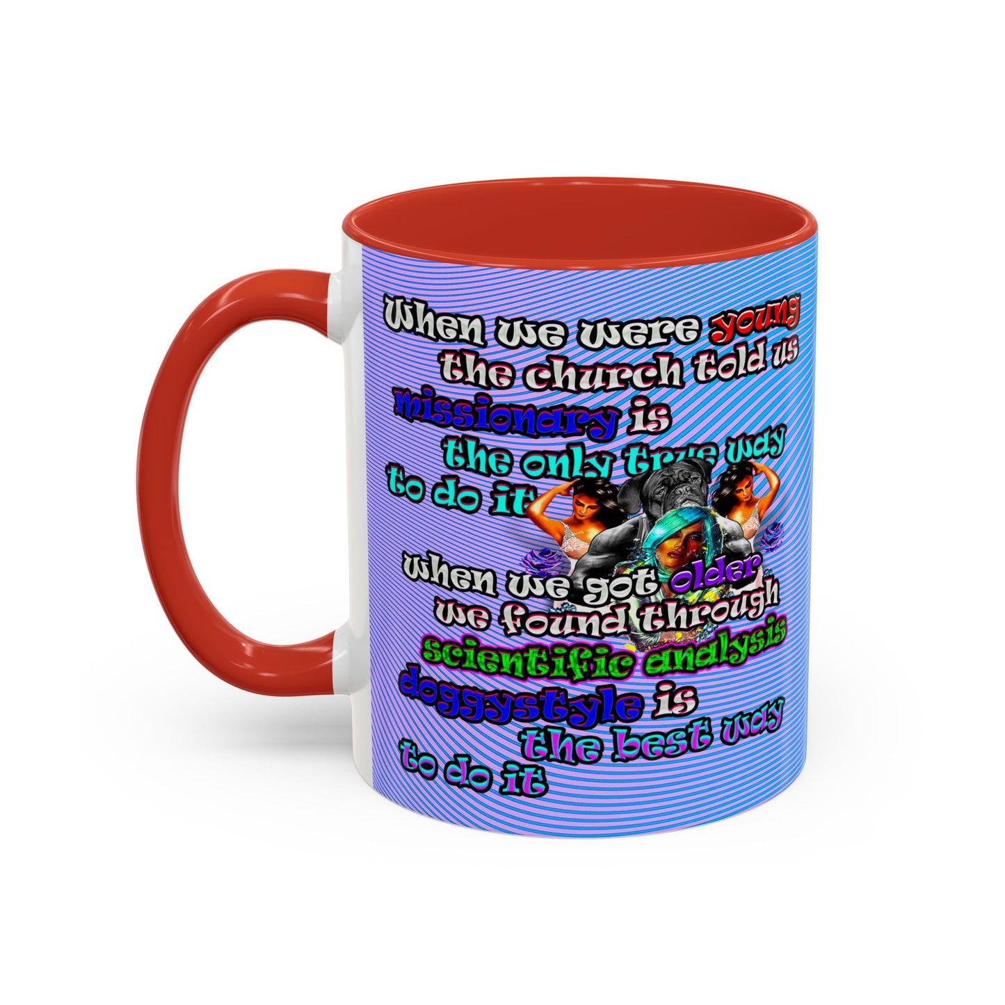 doggystyle - Accent Mug (light blue-purple wave)